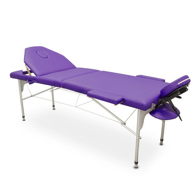 Table de massage pliante en aluminium 194 x 70 cm avec dossier inclinable - 5 coloris