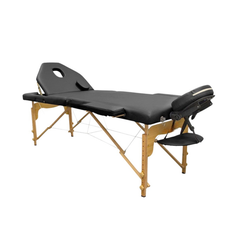 Table de massage pliante en bois 194 x 70 cm avec dossier inclinable - 7 coloris