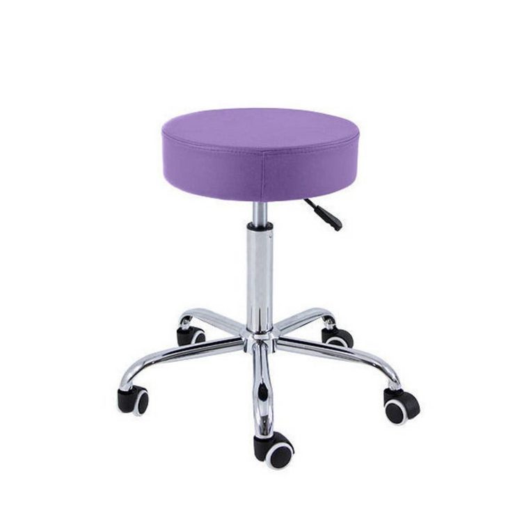 Tabouret sans dossier - Base chromée - 5 roues