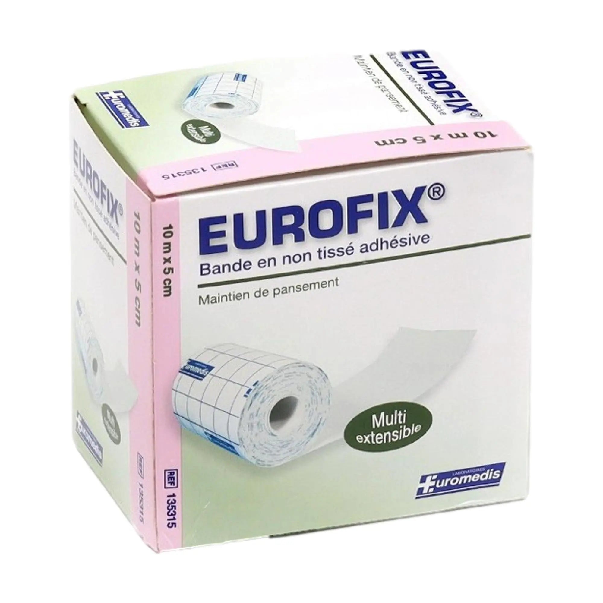 Bande de 10m adhésive non-tissée - 2 dimensions - Eurofix by Euromédis