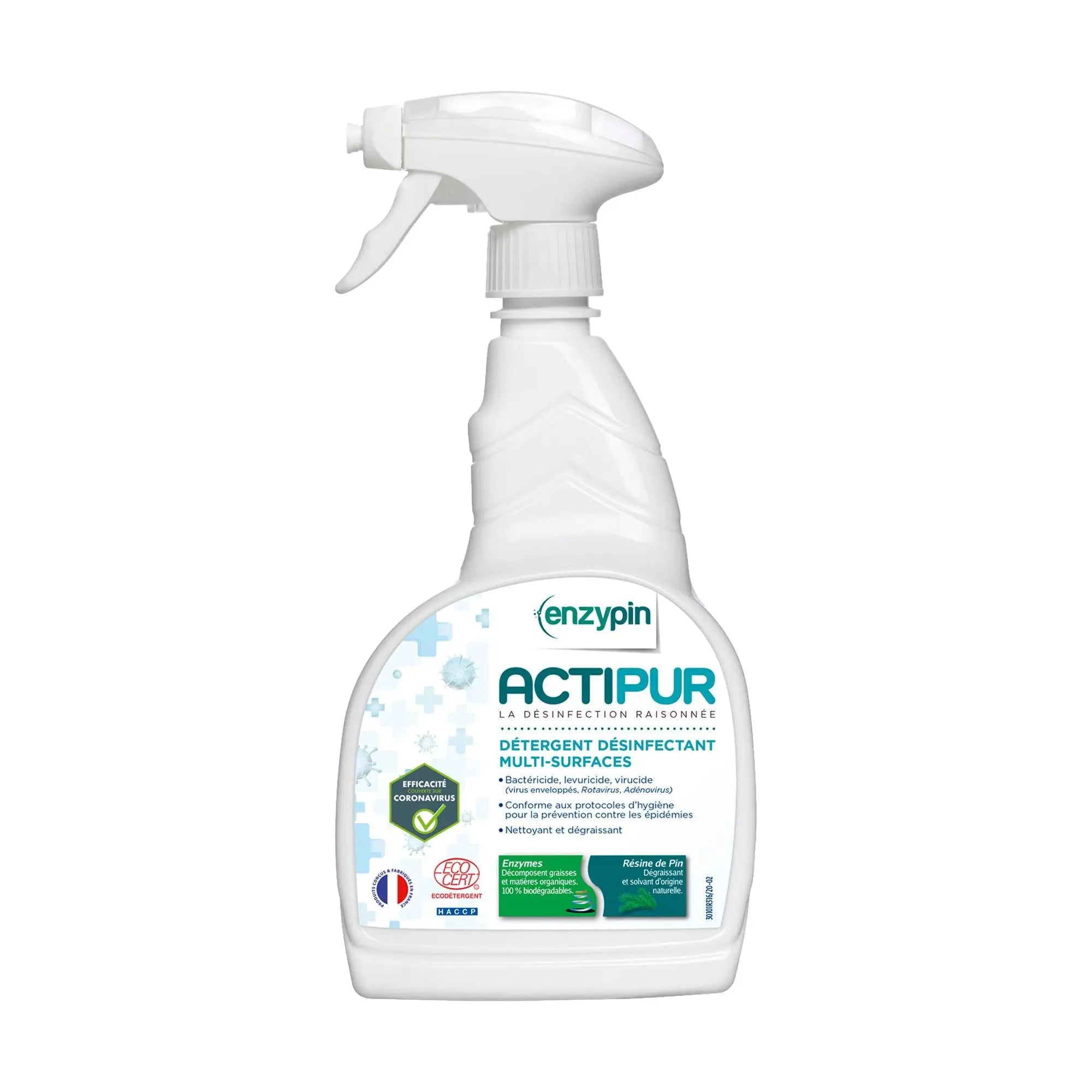 Détergent Désinfectant ACTIPUR Multi Surfaces (750 ml) - ENZYPIN