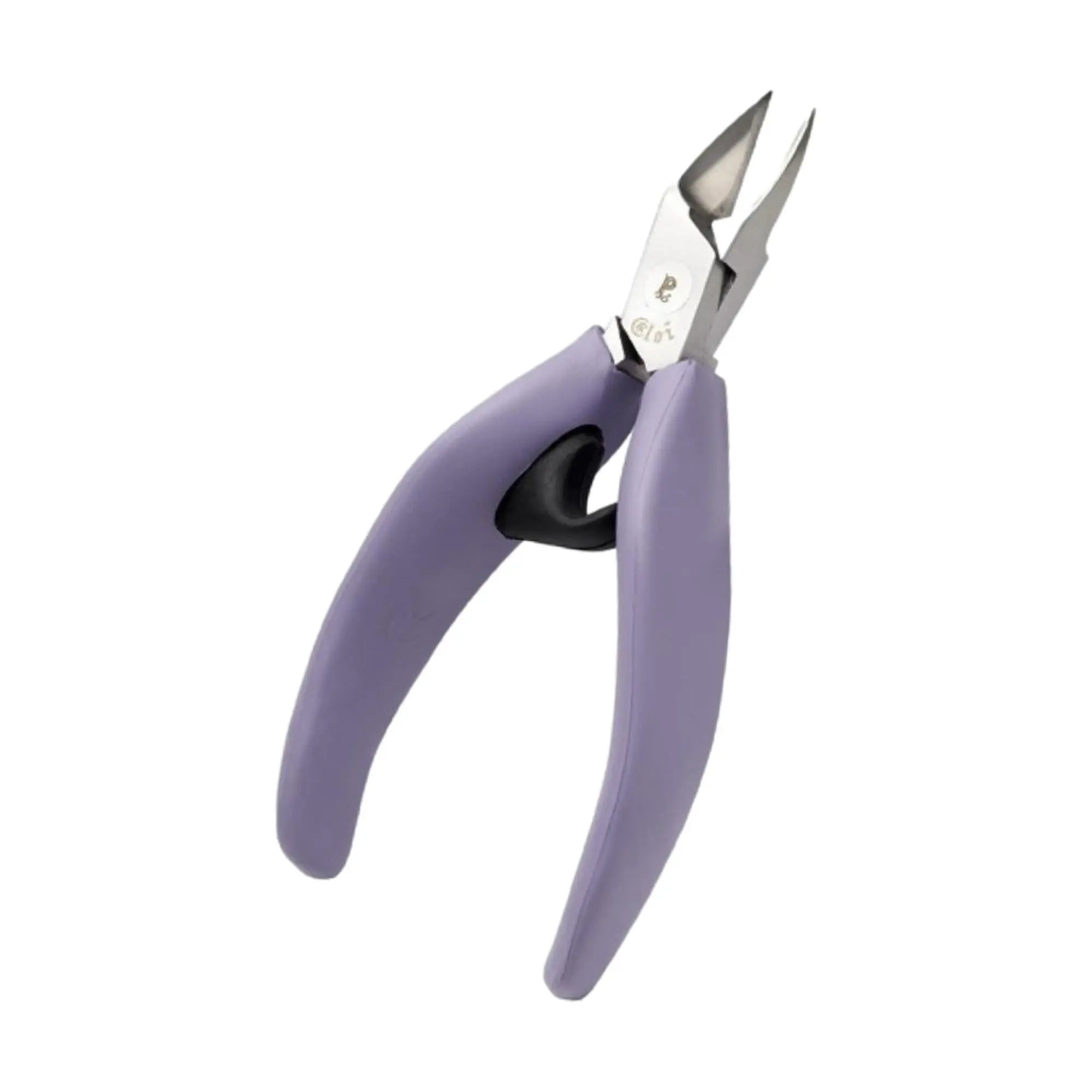 Pince à ongles ergonomique - Violette - Coupe droite - Mors effilés larges - 13 cm - Inox - Akori